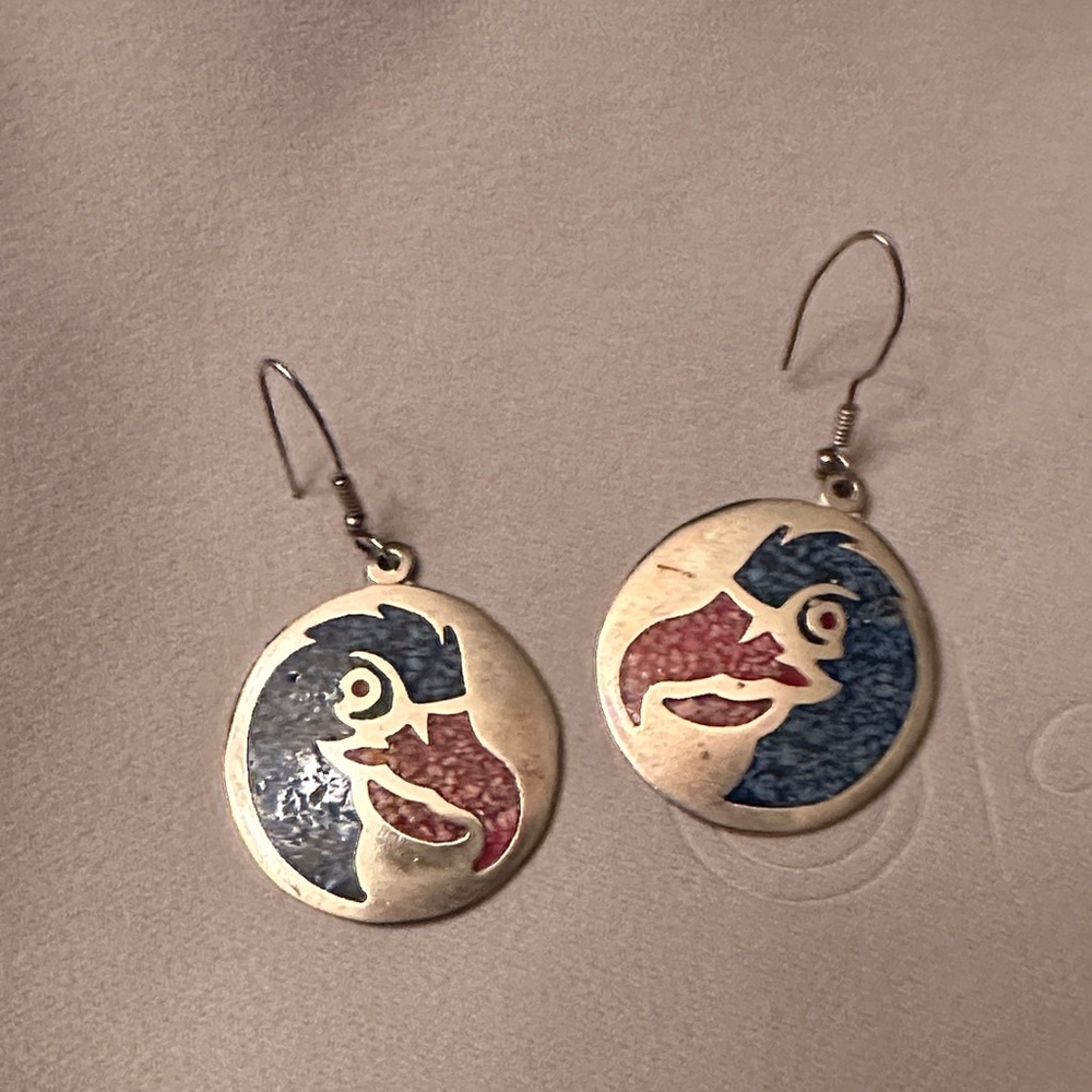 Vintage Alpaca signed Earrings